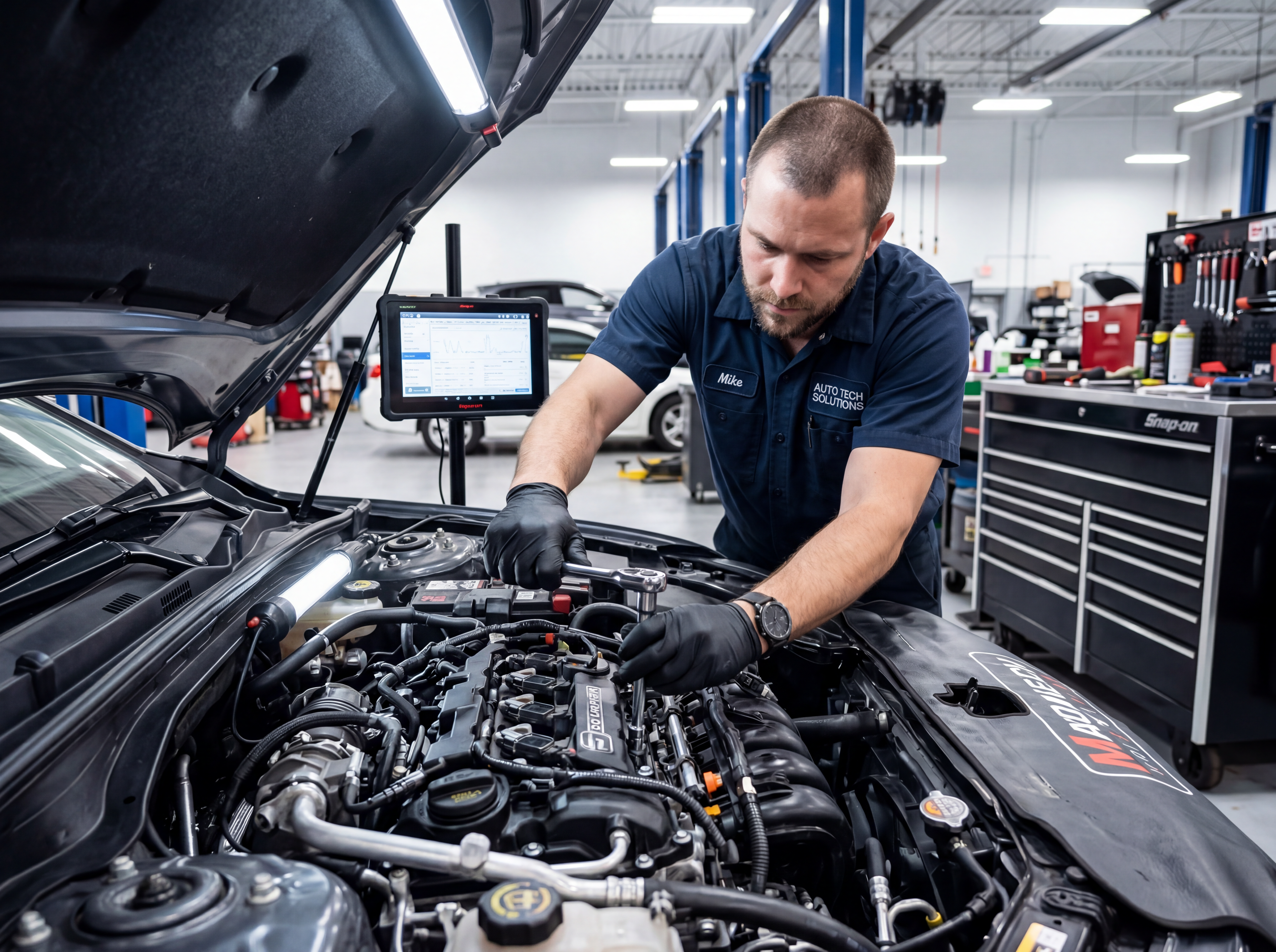 Professional mechanical repair and engine diagnostics at AutoShark Orlando